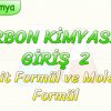 KARBON KİMYASINA GİRİŞ – 2 / BASİT FORMÜL VE MOLEKÜL FORMÜL