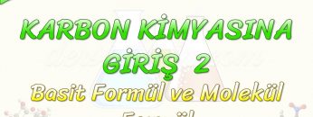 KARBON KİMYASINA GİRİŞ – 2 / BASİT FORMÜL VE MOLEKÜL FORMÜL