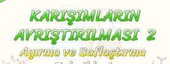 KARIŞIMLARIN AYRIŞTIRILMASI – 2 / AYIRMA VE SAFLAŞTIRMA TEKNİKLERİ