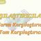 KARŞILAŞTIRICILAR – 1 / YARIM KARŞILAŞTIRICI – TAM KARŞILAŞTIRICI