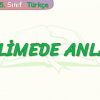 KELİMEDE ANLAM