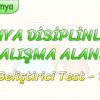 KİMYA DİSİPLİNLERİ VE ÇALIŞMA ALANLARI – GELİŞTİRİCİ TEST – 1