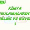 KİMYA UYGULAMALARINDA İŞ SAĞLIĞI VE GÜVENLİĞİ – 1