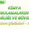 KİMYA UYGULAMALARINDA İŞ SAĞLIĞI VE GÜVENLİĞİ / SORU ÇÖZÜMLERİ – 1