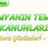 KİMYANIN TEMEL KANUNLAR / SORU ÇÖZÜMLERİ – 1