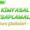 KİMYASAL HESAPLAMALAR / SORU ÇÖZÜMLERİ – 1