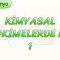 KİMYASAL TEPKİMELERDE HIZ – 1