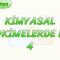 KİMYASAL TEPKİMELERDE HIZ – 4