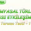 KİMYASAL TÜRLER ARASI ETKİLEŞİMLER / TARAMA TESTİ  – 1
