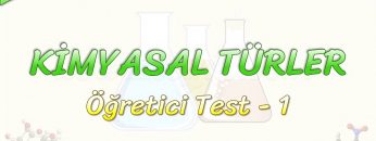 KİMYASAL TÜRLER / ÖĞRETİCİ TEST – 1