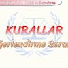 KURALLAR / DEĞERLENDİRME SORULARI