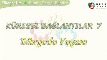 KÜRESEL BAĞLANTILAR – 7 / DÜNYADA YAŞAM