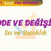 MADDE VE DEĞİŞİM – 3 / ISI VE SICAKLIK