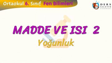 MADDE VE ISI – 2 / YOĞUNLUK