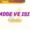 MADDE VE ISI – 4 /  YAKITLAR