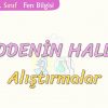 MADDENİN HALLERİ-ALIŞTIRMALAR