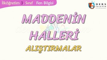 MADDENİN HALLERİ-ALIŞTIRMALAR