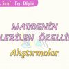 MADDENİN ÖLÇÜLEBİLEN ÖZELLİKLERİ-ALIŞTIRMALAR