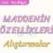 MADDENİN ÖZELLİKLERİ-ALIŞTIRMALAR