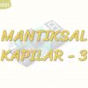 MANTIKSAL KAPILAR – 3 / DEĞİL – VE DEĞİL – VEYA DEĞİL KAPISI