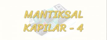 MANTIKSAL KAPILAR – 4 / TAMPON – ÖZEL VEYA – ÖZEL VEYA DEĞİL KAPISI