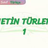METİN TÜRLERİ – 1