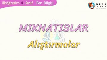 MIKNATISLAR-ALIŞTIRMALAR