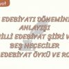 MİLLİ EDEBİYAT DÖNEMİ DİL ANLAYIŞI – ÖYKÜ VE ROMANI – ŞİİRİ VE BEŞ HECECİLER