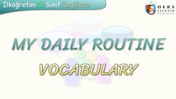 MY DAILY ROUTINE / VOCABULARY