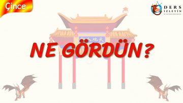 NE GÖRDÜN? (ÇİNCE) 95. DERS