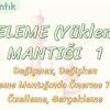 NİCELEME MANTIĞI – 1 / DEĞİŞKEN, DEĞİŞMEZ, ÖNERME TÜRLERİ, ÖZELLEME, GERÇEKLEME