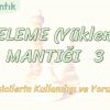 NİCELEME MANTIĞI – 3 / NİCELEYİCİLERİN KULLANILIŞI VE YORUMLANIŞI