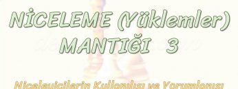 NİCELEME MANTIĞI – 3 / NİCELEYİCİLERİN KULLANILIŞI VE YORUMLANIŞI