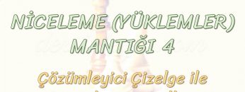 NİCELEME MANTIĞI – 4 / ÇÖZÜMLEYİCİ ÇİZELGE İLE DENETLEME KURALLARI