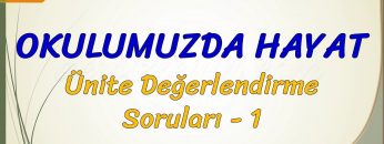 OKULUMUZDA HAYAT / ÜNİTE DEĞERLENDİRME SORULARI – 1