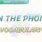 ON THE PHONE / VOCABULARY