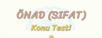 ÖNAD / KONU TESTİ – 2