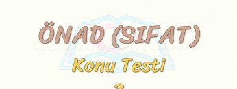 ÖNAD / KONU TESTİ – 3