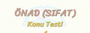 ÖNAD / KONU TESTİ – 4