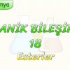 ORGANİK BİLEŞİKLER – 18 / ESTERLER