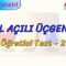 ÖZEL AÇILI ÜÇGENLER / ÖĞRTETİCİ TEST – 2 (TYT)