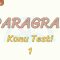 PARAGRAF / KONU TESTİ – 1