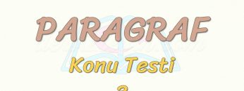 PARAGRAF / KONU TESTİ – 3