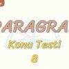 PARAGRAF / KONU TESTİ – 8