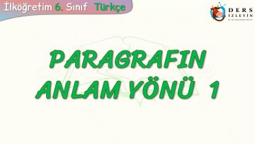 PARAGRAFIN ANLAM YÖNÜ – 1