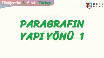 PARAGRAFIN YAPI YÖNÜ – 1