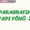 PARAGRAFIN YAPI YÖNÜ – 2