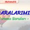 PARALARIMIZ / TARAMA SORULARI – 1