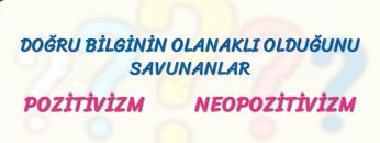 POZİTİVİZ / NEOPOZİTİVİZM – DOĞRU BİLGİNİN OLANAKLI OLDUĞUNU SAVUNANLAR
