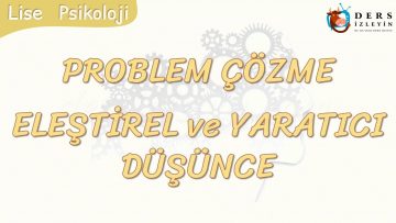 PROBLEM ÇÖZME / ELEŞTİREL VE YARATICI DÜŞÜNCE
